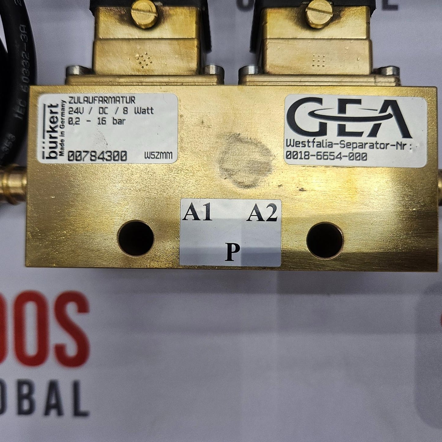 Gea Westfalia Separator 0018-6654-000 Solenoid Valve Assy OSD Separator New