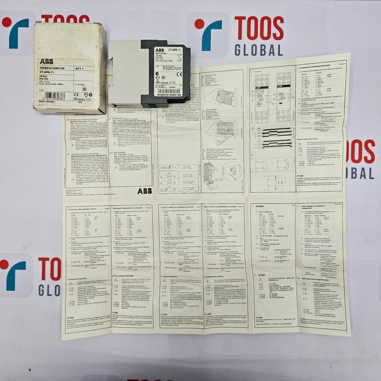 ABB 1SVR630120R3100 OFF-DELAY TIME RELAY CT-ARS.11 NEW