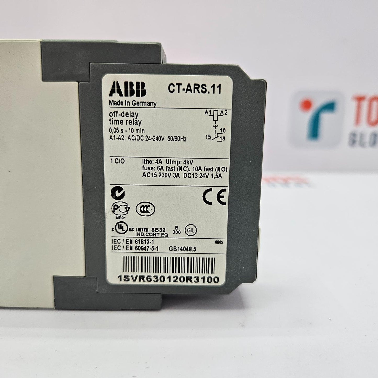 ABB 1SVR630120R3100 OFF-DELAY TIME RELAY CT-ARS.11 NEW