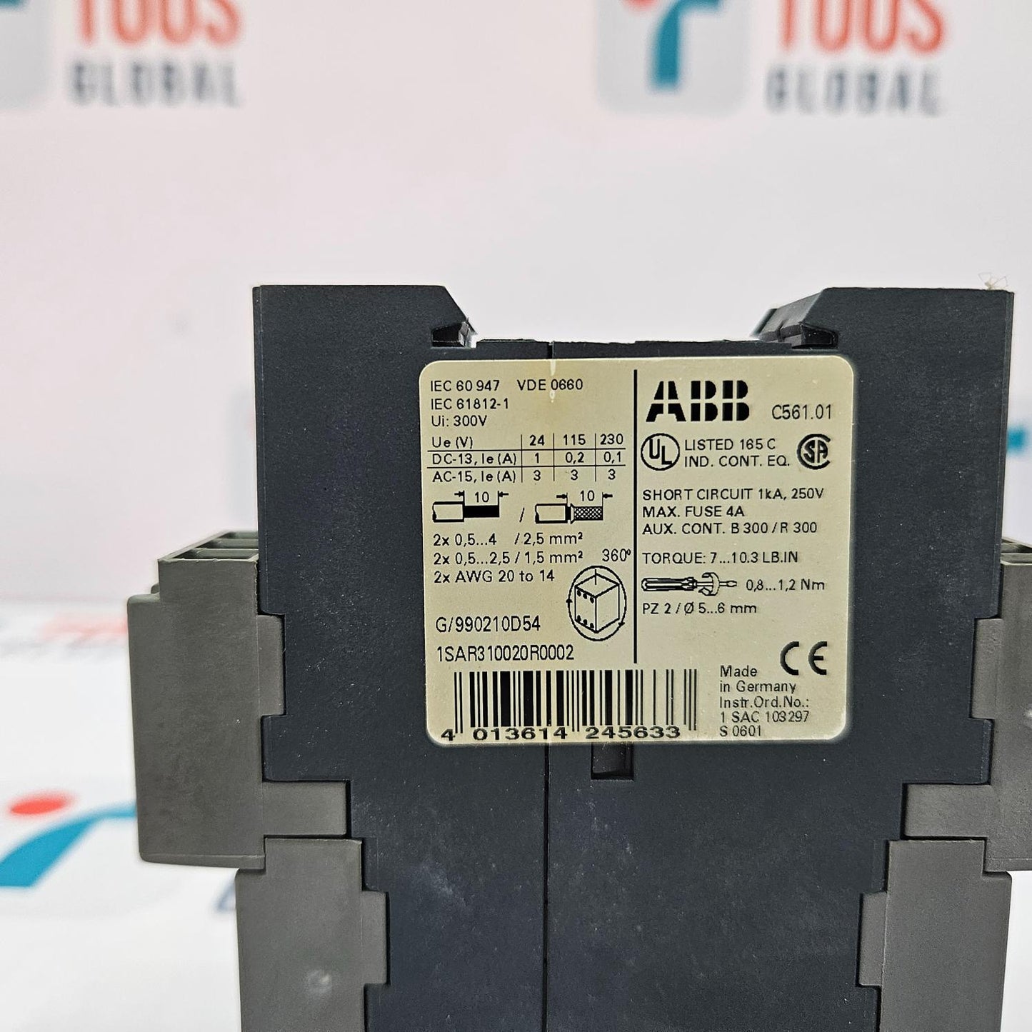 ABB C561.01 ELECTRONIC TIME RELAY 1SAR310020R0002