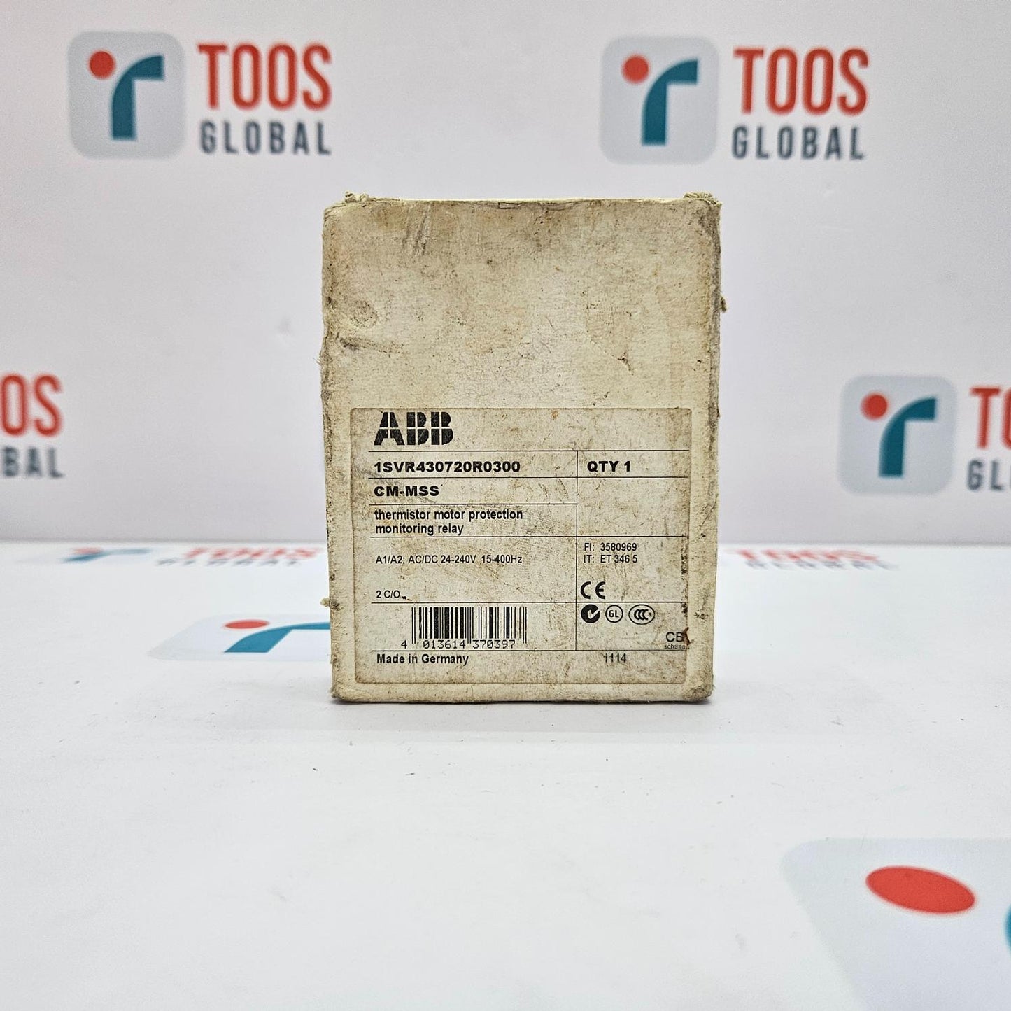 ABB CM-MSS THERMISTOR MOTOR PROTECTION MONITORING RELAY 1SVR430720R0300