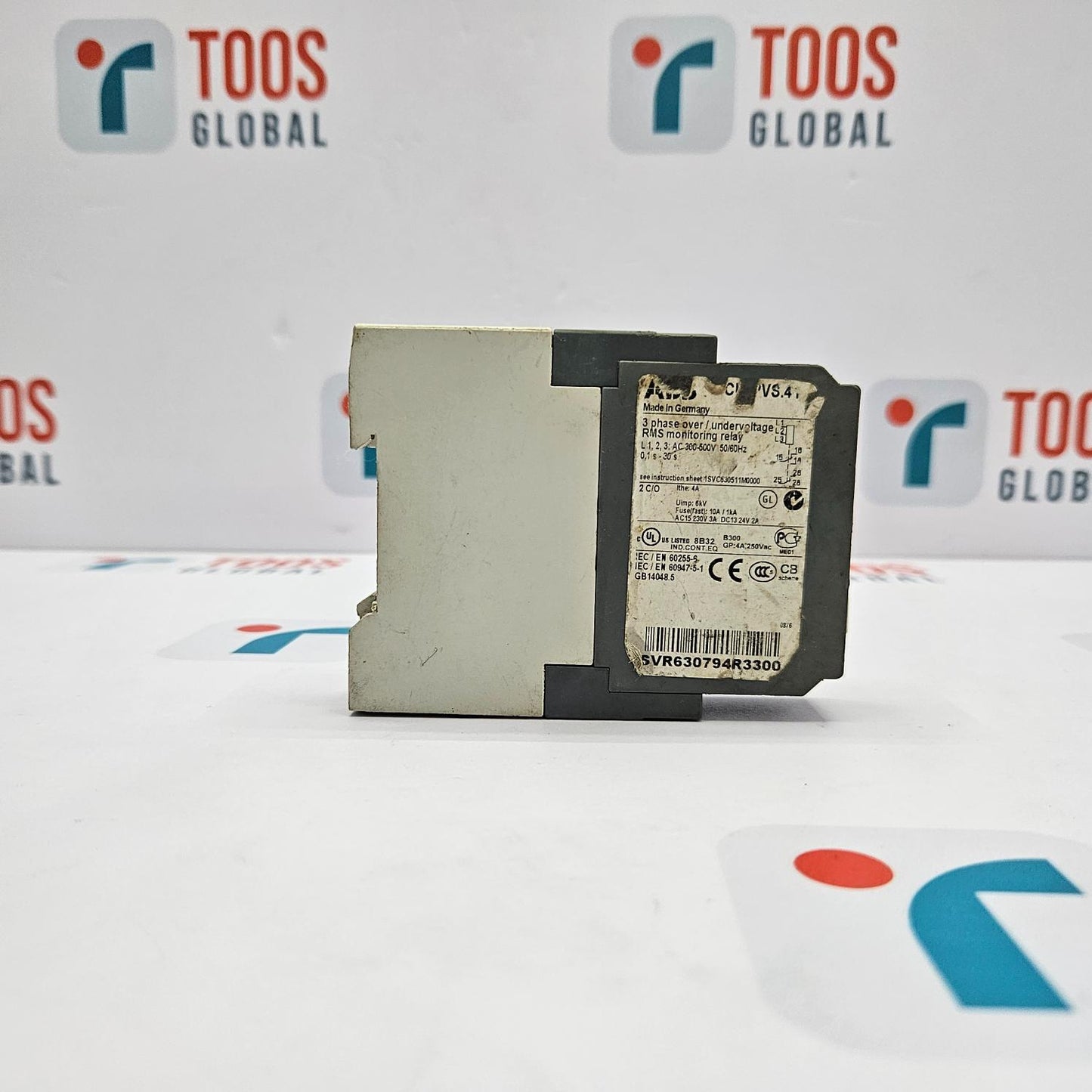 ABB CM-PVS.41 3 PHASE OVER/ UNDERVOLTAGE RMS MONITORING RELAY SVR630794R3300