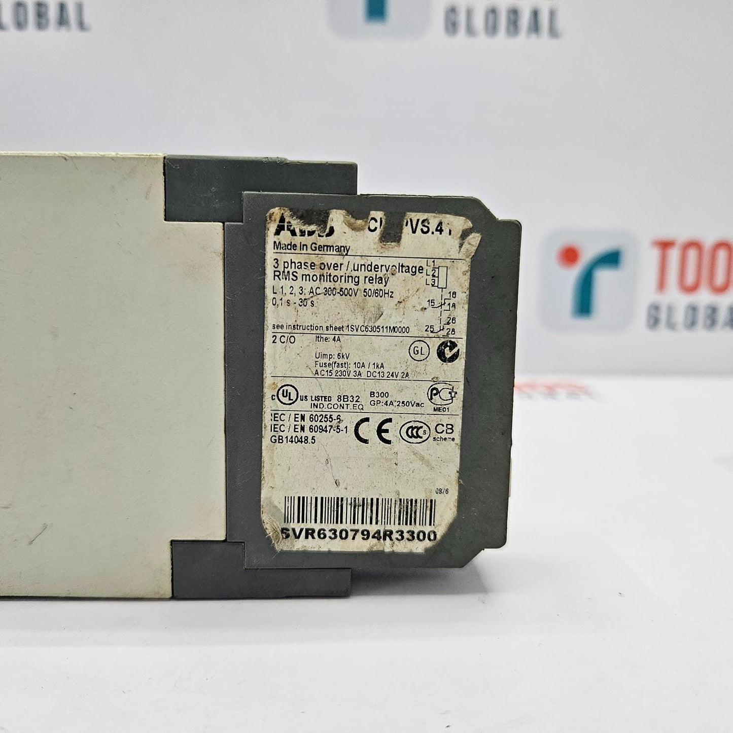 ABB CM-PVS.41 3 PHASE OVER/ UNDERVOLTAGE RMS MONITORING RELAY SVR630794R3300
