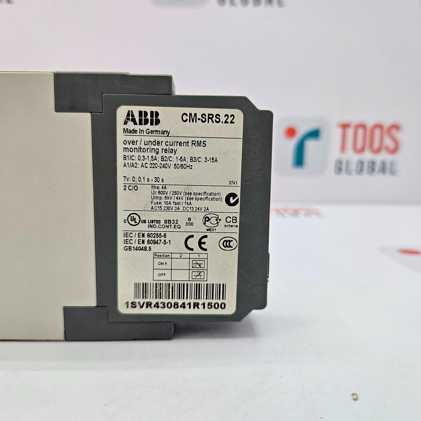 ABB CM-SRS.22 OVER/UNDER CURRENT RMS MONITORING RELAY