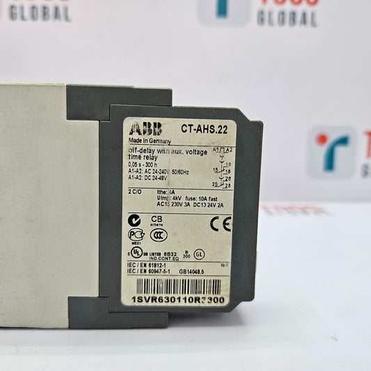 ABB CT-AHS.22S OFF-DELAY WITH AUX VOLTAGE TIME RELAY 1SVR630110R3300