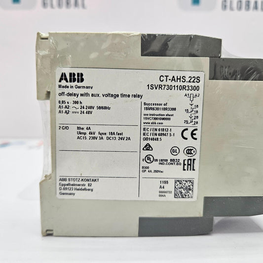 ABB CT-AHS.22S OFF-DELAY WITH AUX VOLTAGE TIME RELAY 1SVR730110R3300