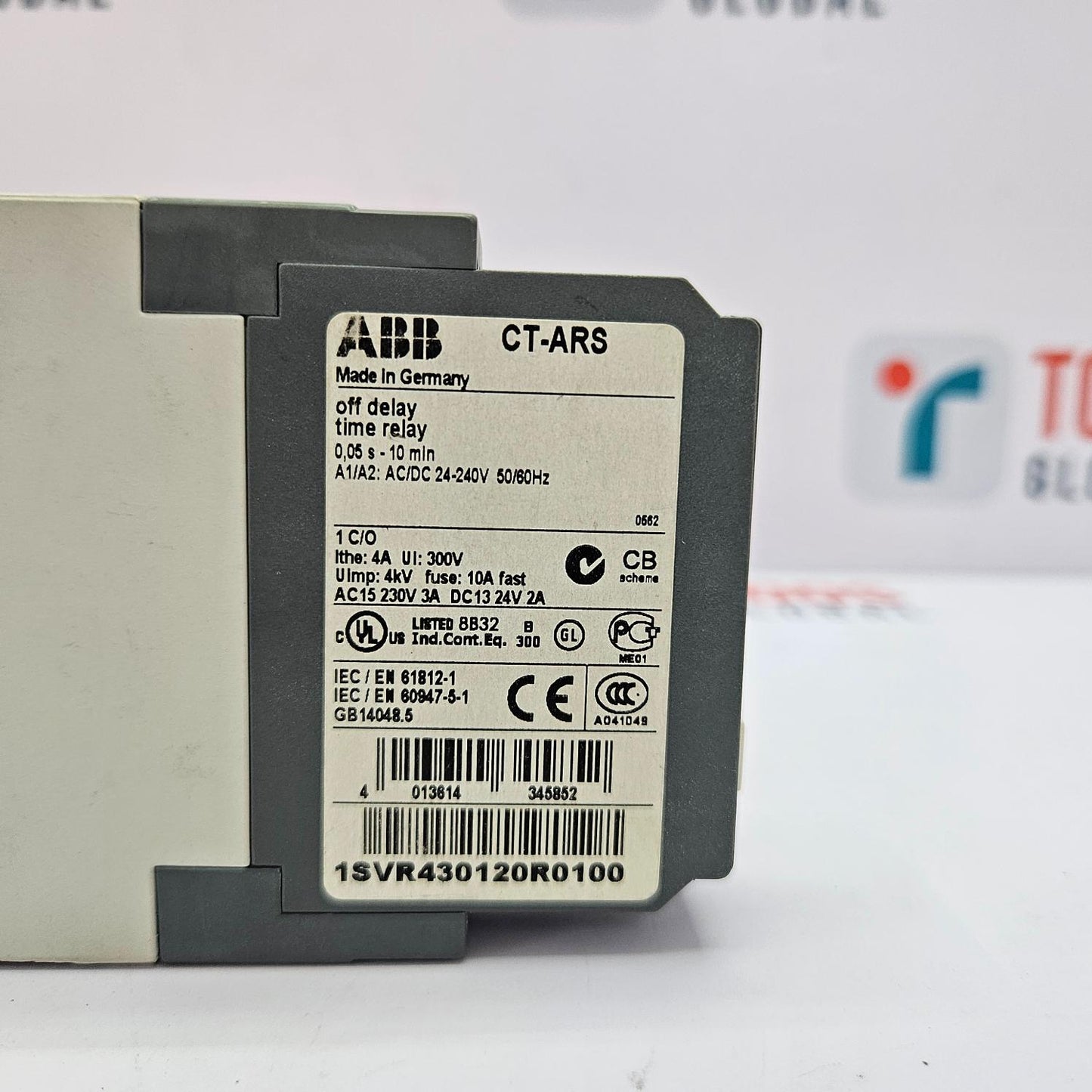 ABB CT-ARS OFF DELAY TIME RELAY 1SVR430120R0100