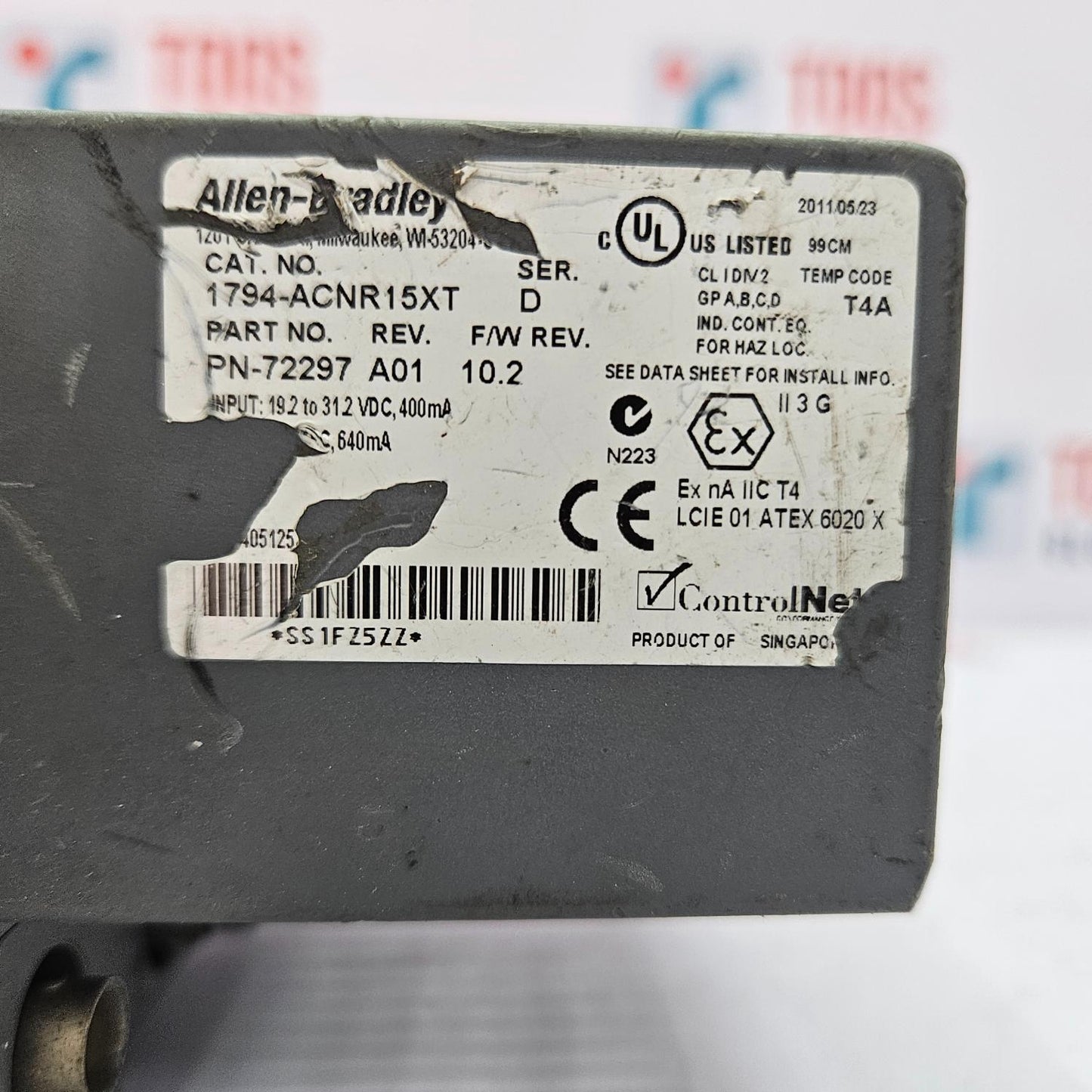 ALLEN-BRADLEY 1794-ACNR15XT SER.D FLEXI/O CONTROL NET