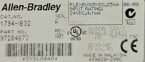 ALLEN-BRADLEY 1794-IB32 SER.A FLEX I/O 24VDC SINK INPUT