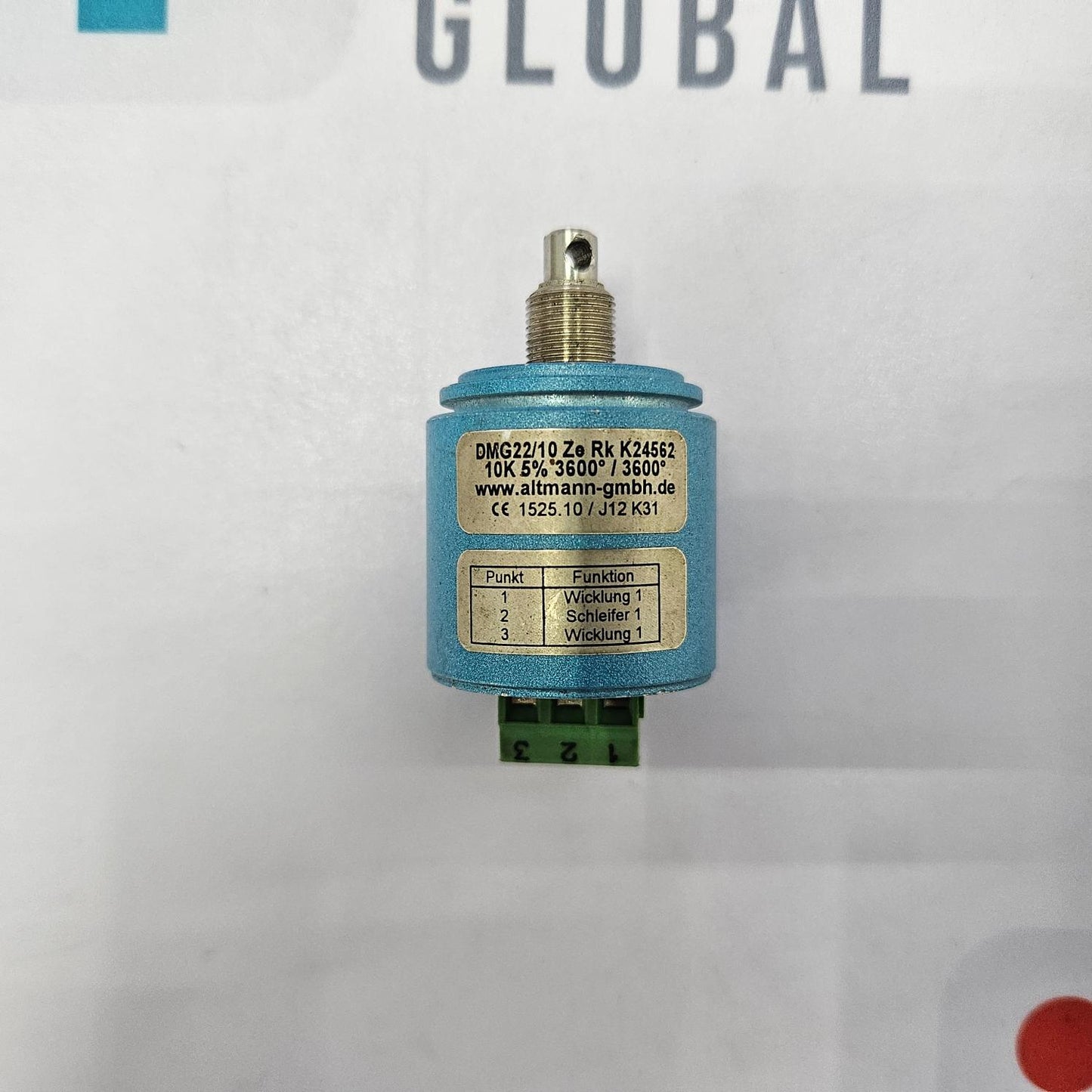 ALTMANN DMG22/10 Ze Rk K24562 10K 3600 DEGREE PRECISION MULTI-TURN POTENTIOMETER