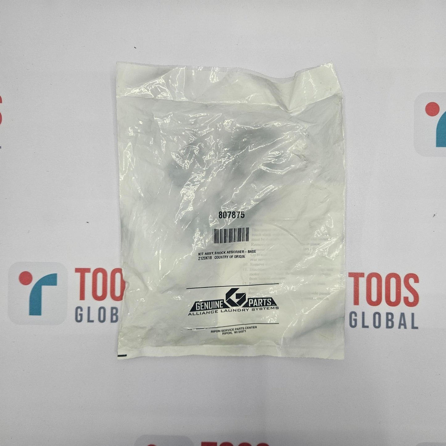 Alliance, 807875, Kit, Assy, Shock Absorber Base Z120K18 SET OF 2 NEW