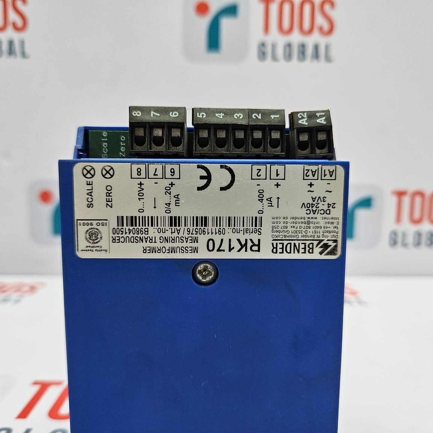 BENDER RK170 MEASURING TRANSDUCER B98041500 MESSUMFORMER