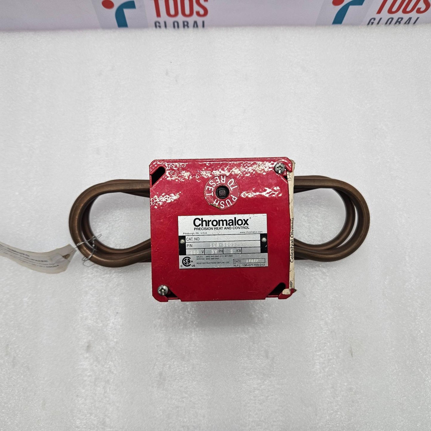CHROMALOX TTUH-CO-503V FLANGED IMMERSION HEATER 480V 3 PHASE