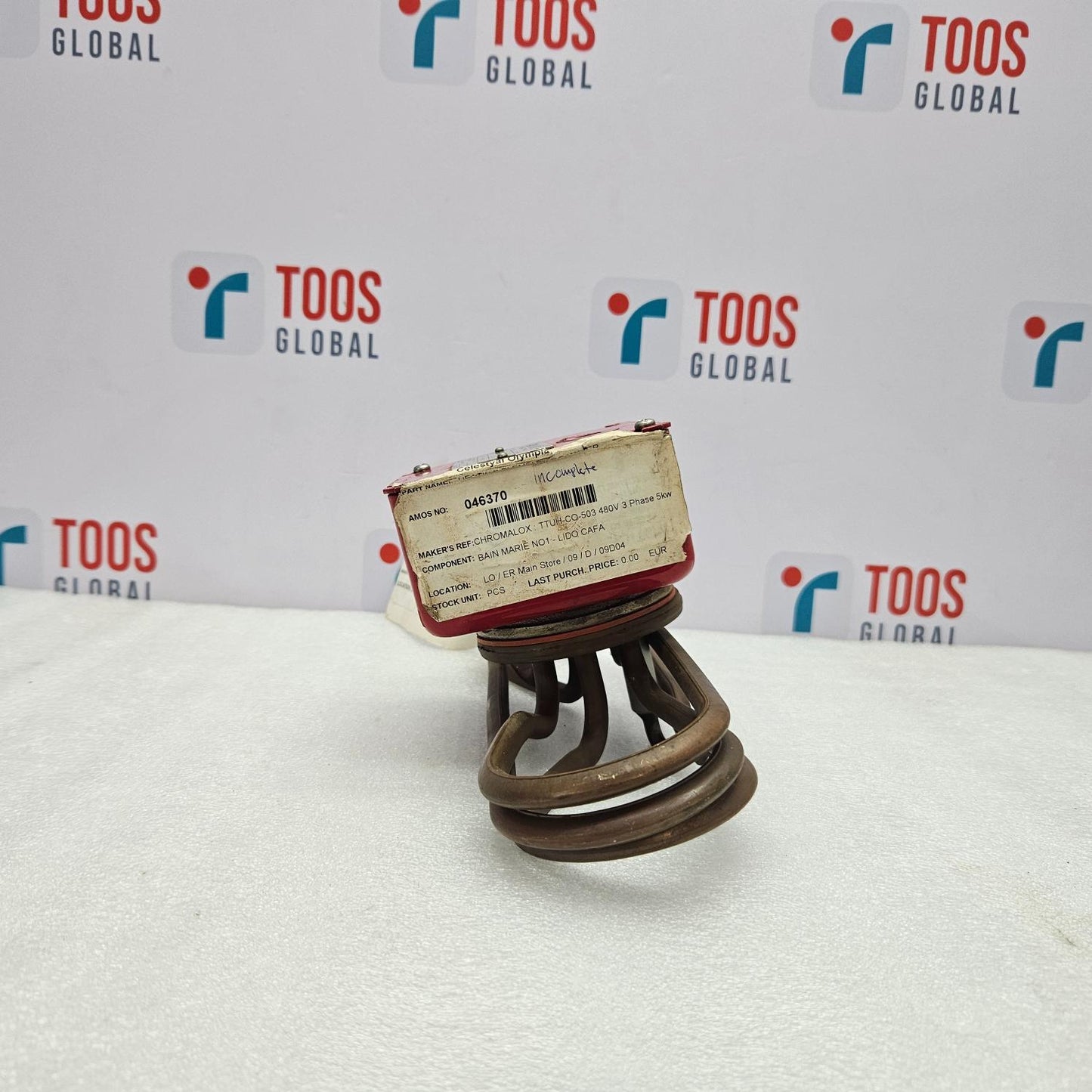 CHROMALOX TTUH-CO-503V FLANGED IMMERSION HEATER 480V 3 PHASE