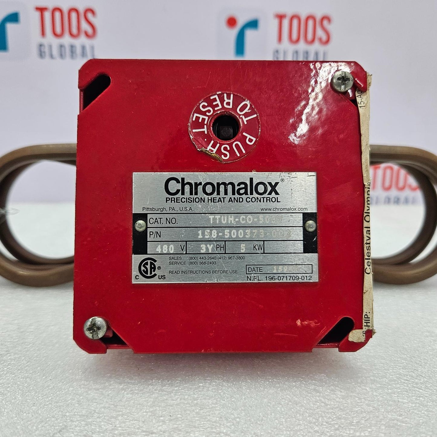 CHROMALOX TTUH-CO-503V FLANGED IMMERSION HEATER 480V 3 PHASE