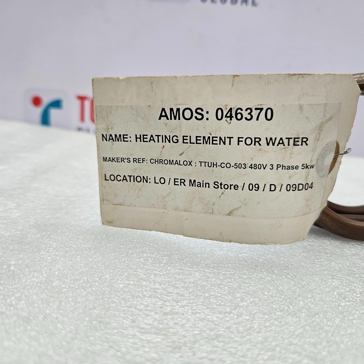 CHROMALOX TTUH-CO-503V FLANGED IMMERSION HEATER 480V 3 PHASE