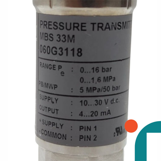 DANFOSS Pressure transmitter with label on a white background