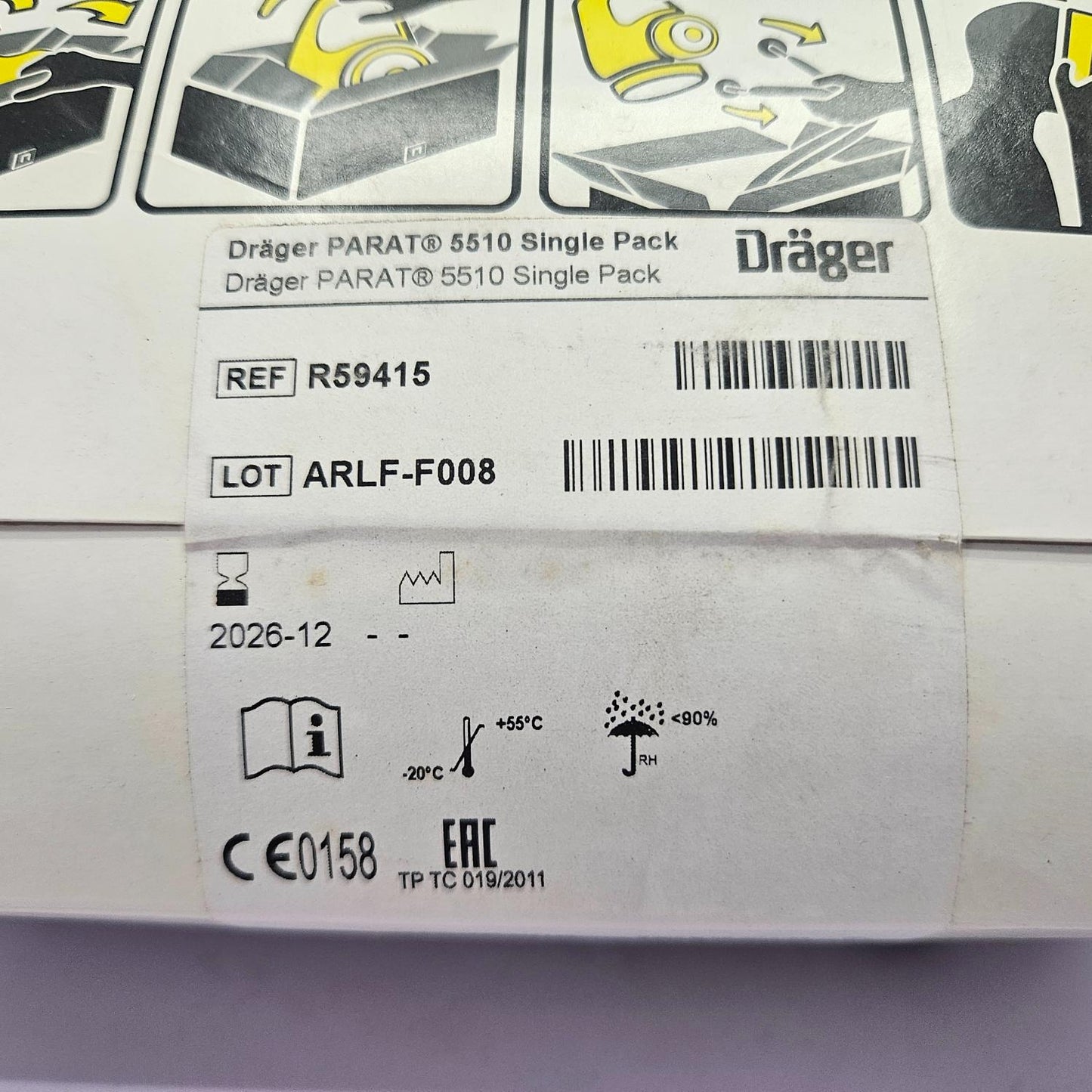 DRAGER PARAT 5510 SINGLE PACK FIRE ESCAPE HOOD R59415