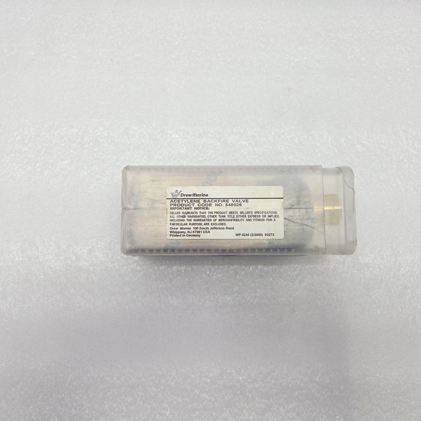Drew Marine PCN 548026 Backfire Valve Acetylene