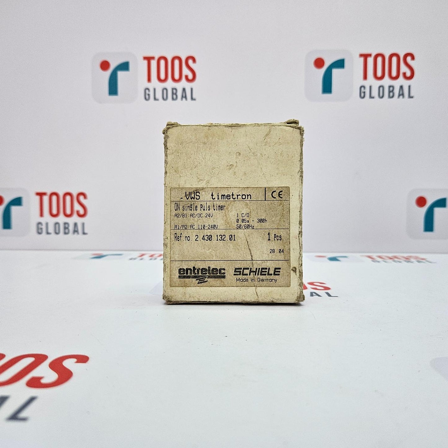 Product packaging with 'TOOS GLOBAL' branding on a white background