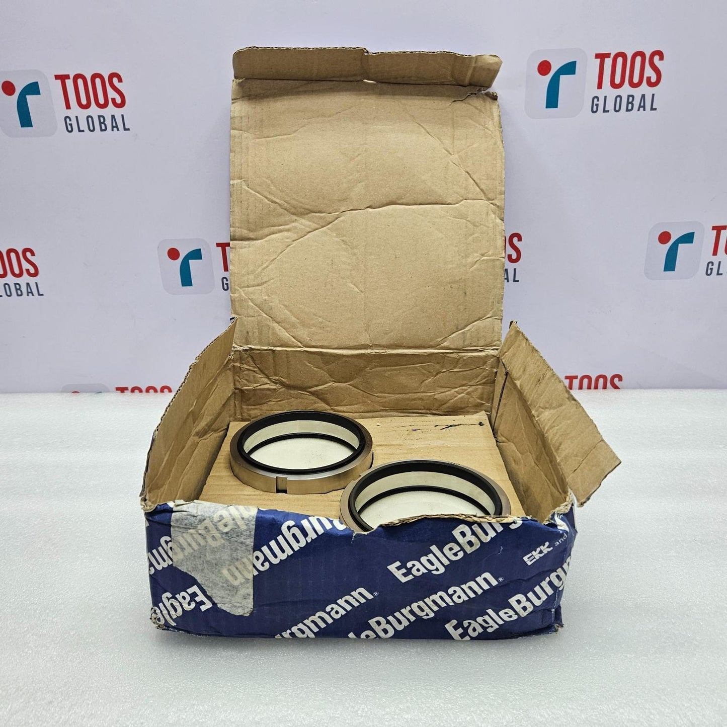 Two Eagle Burgmann Buka 22-05/172 Mechanical Seal 798200002-03 bearings in a cardboard box with a visible brand label on a white background featuring 'TOOS Global' branding.