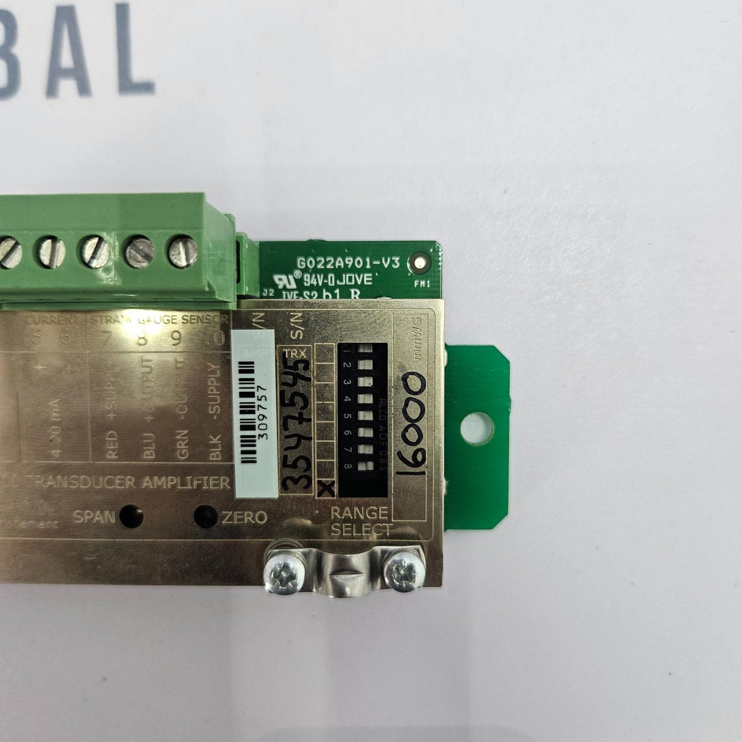 EMERSON MAS 2600 TRANSDUCER AMPLIFIER G022A901-V3