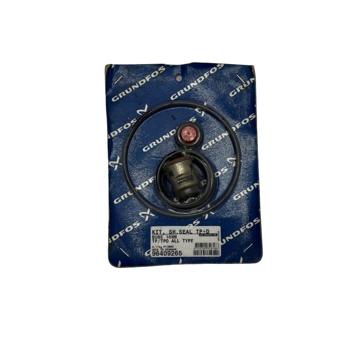 GRUNDFOS 96409265 PUMP SHAFT SEAL KIT BUBE 16MM 'Grundfos' branding on a gray background