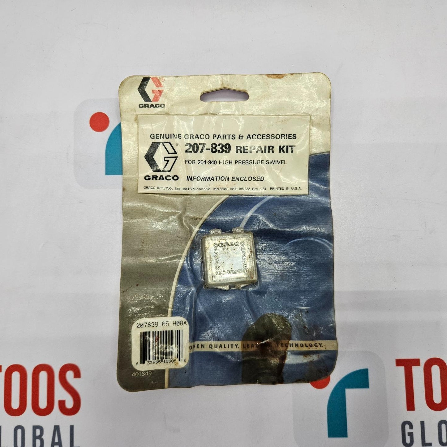 Graco 207-839 Repair Kit For 204-940 High Pressure Swivel