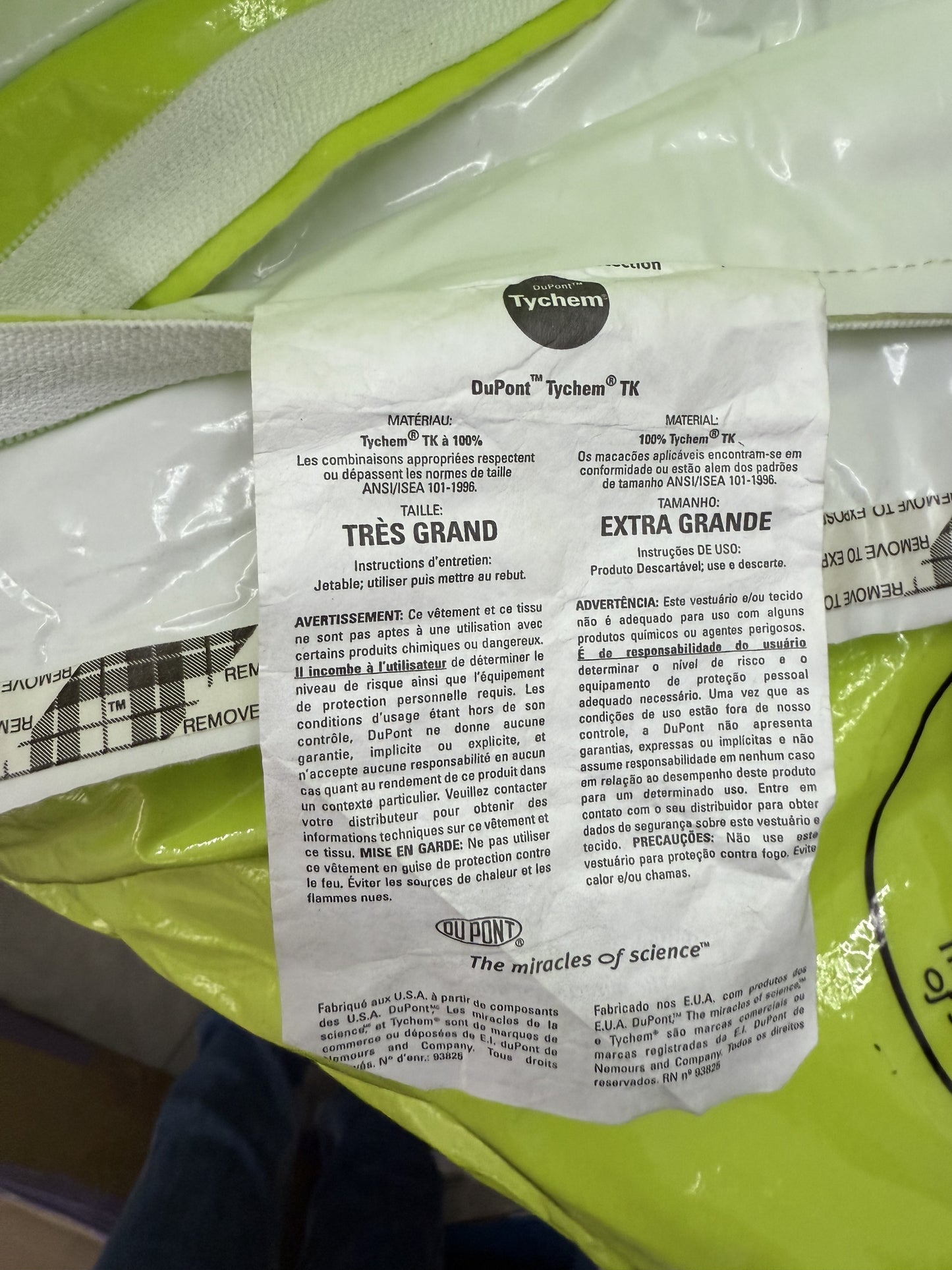 Dupont Tychem Chemical Resistant Coverall Tk128tlymd Tychem 10000 Set Of 2