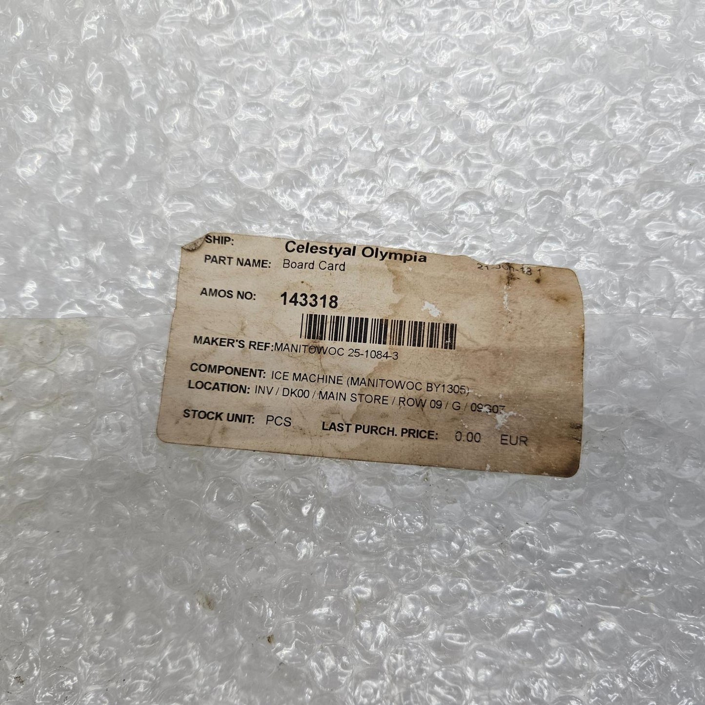 MANITOWOC 2511243 ICE CONTROL BOARD 230V NEW