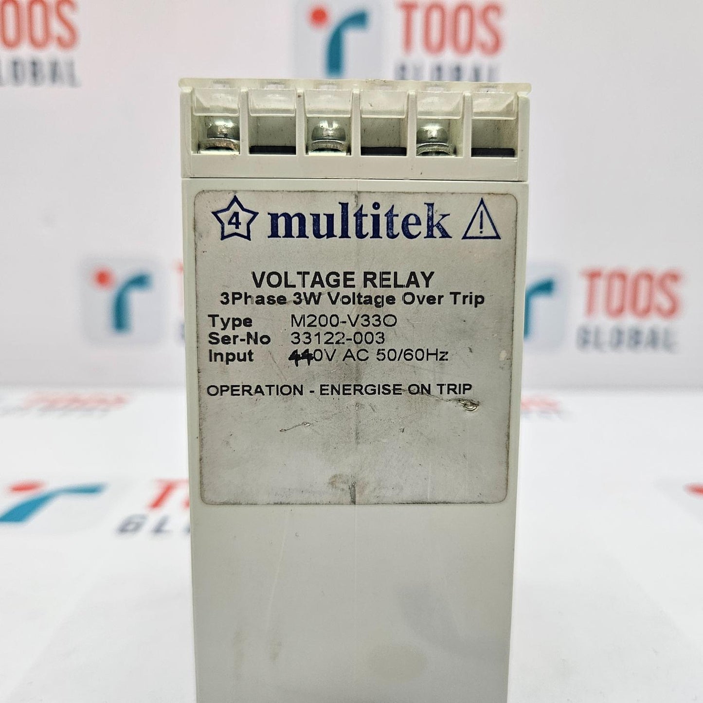 MULTITEK M200-V330 VOLTAGE RELAY 3 PHASE 3 W VOLTAGE OVER TRIP