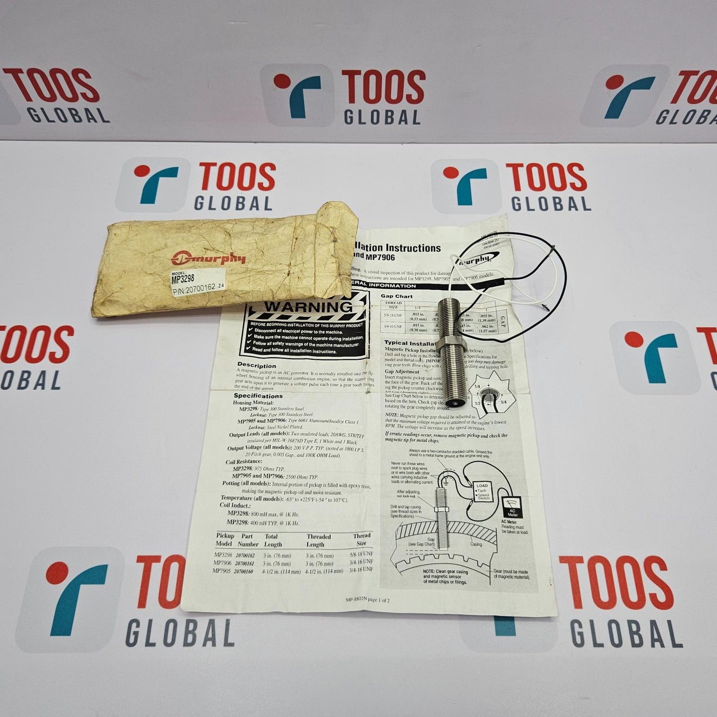 Product with packaging and instructions on a branded background