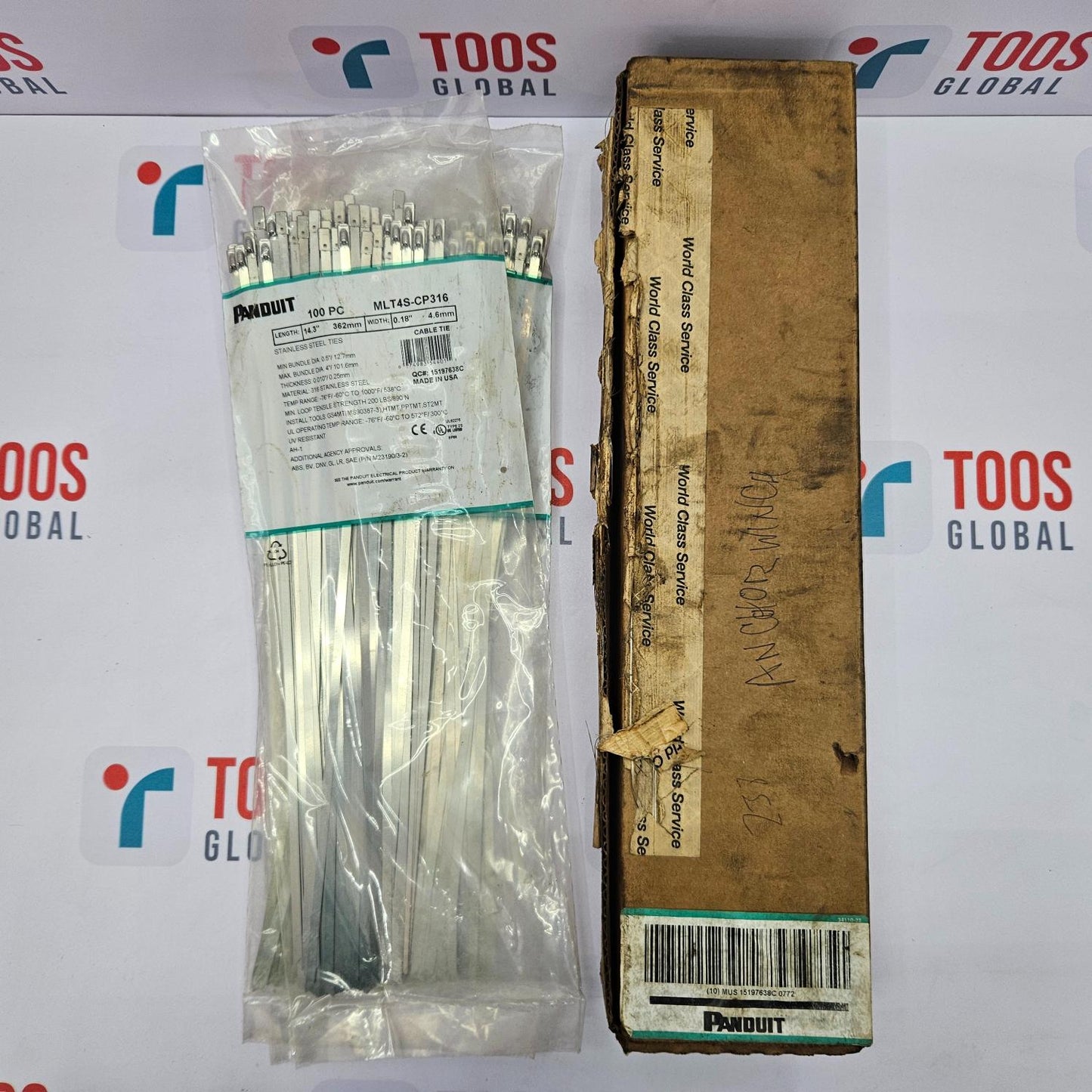 Panduit MLT4S-CP316 14.3" L Extra Heavy Duty Cable Tie Pack Of 300