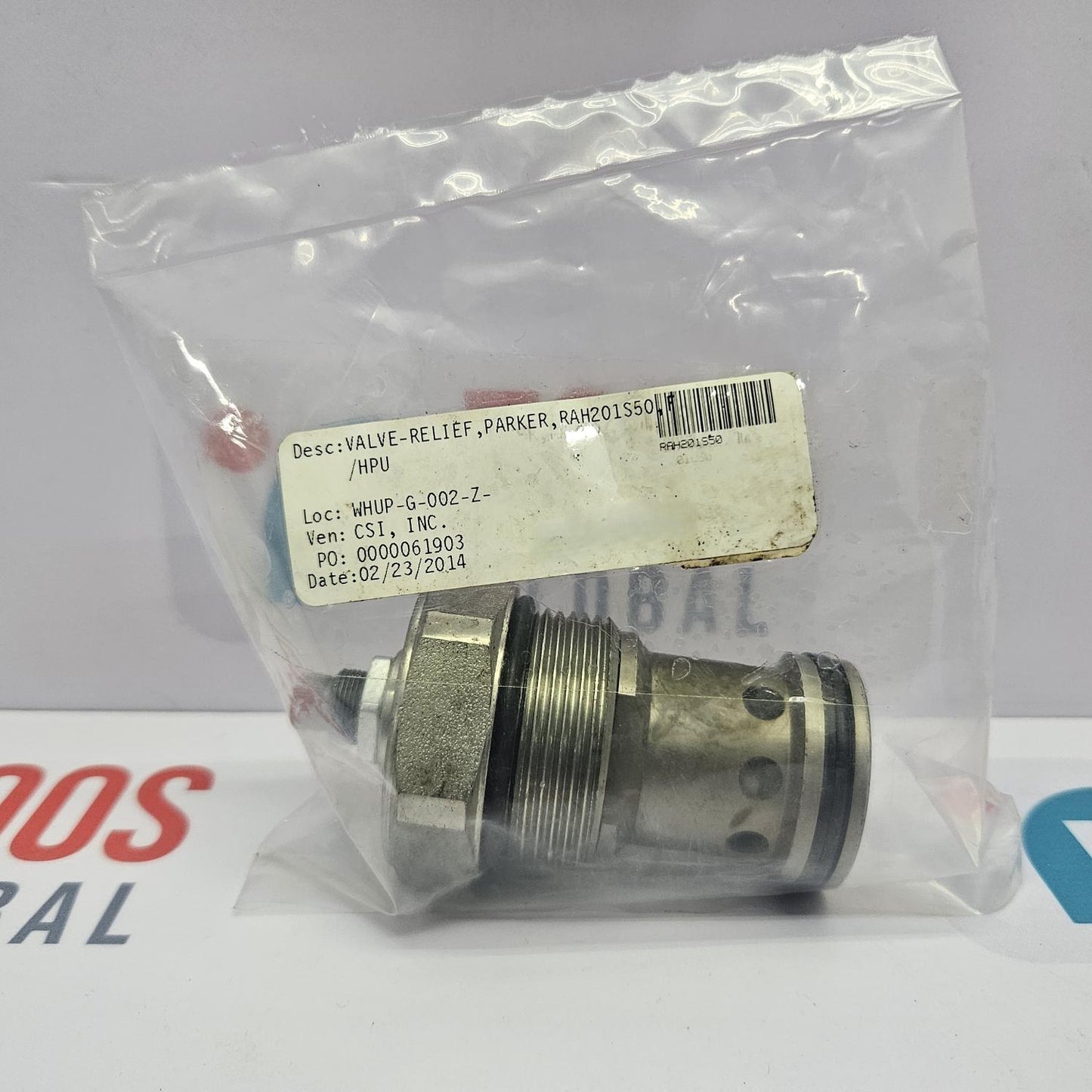 Parker RAH201S50 Pilot Operated Relief Valve