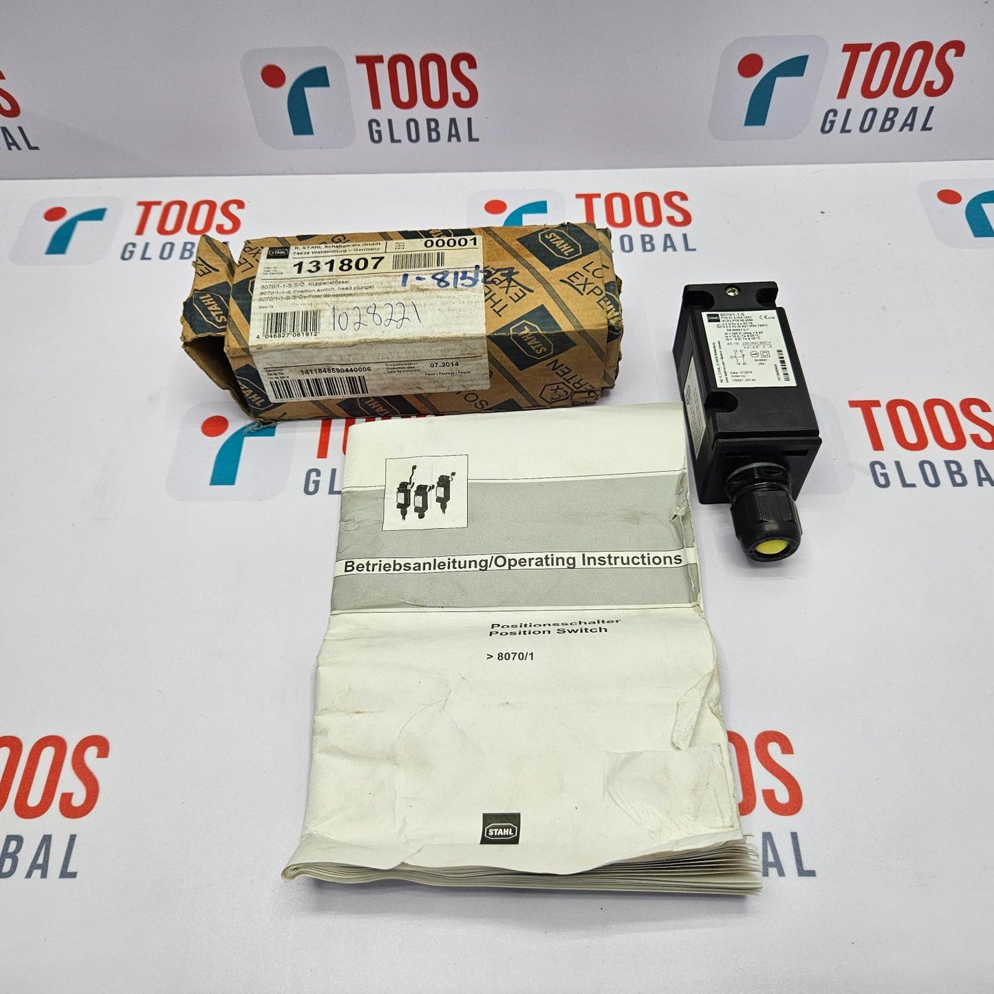 STAHL PTB 01 ATEX 1053 POSITION SWITCH 8070/1-1-S