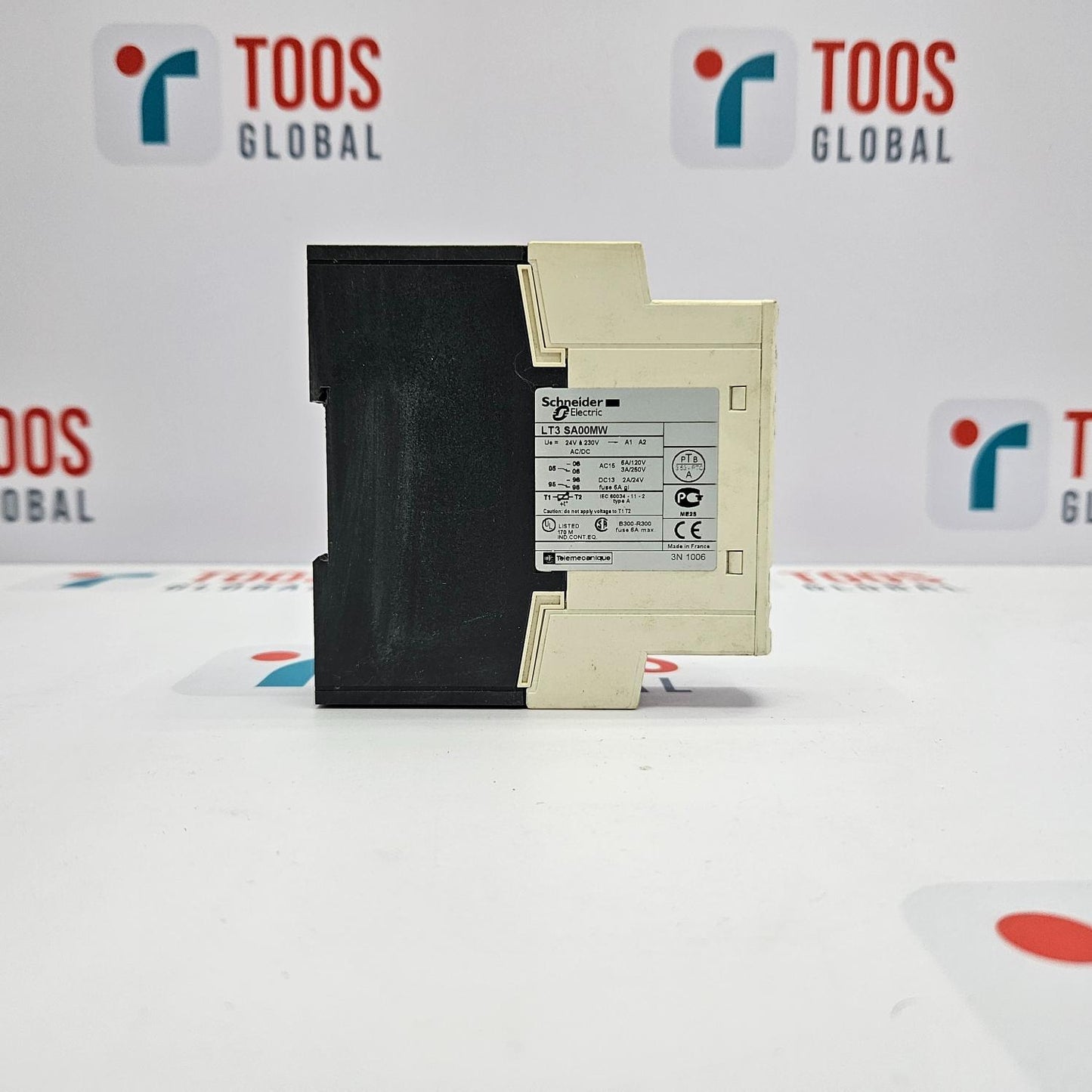 TELEMECANIQUE LT3SA00MW THERMISTOR PROTECTION RELAY Electrical component with branding on a TOOS GLOBAL background