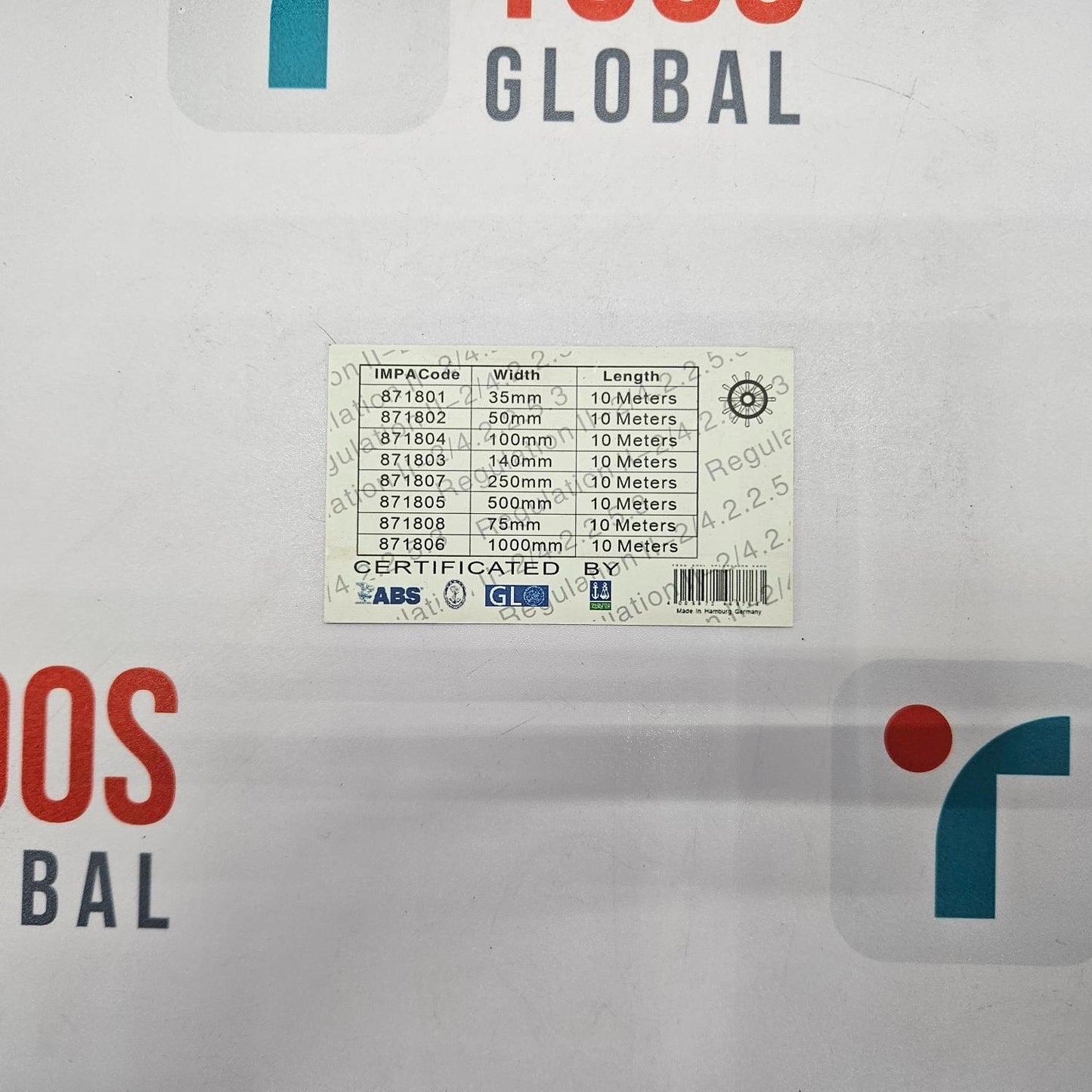 TOSO ANTISPLASHING TAPE 871802 50MM 10MTR