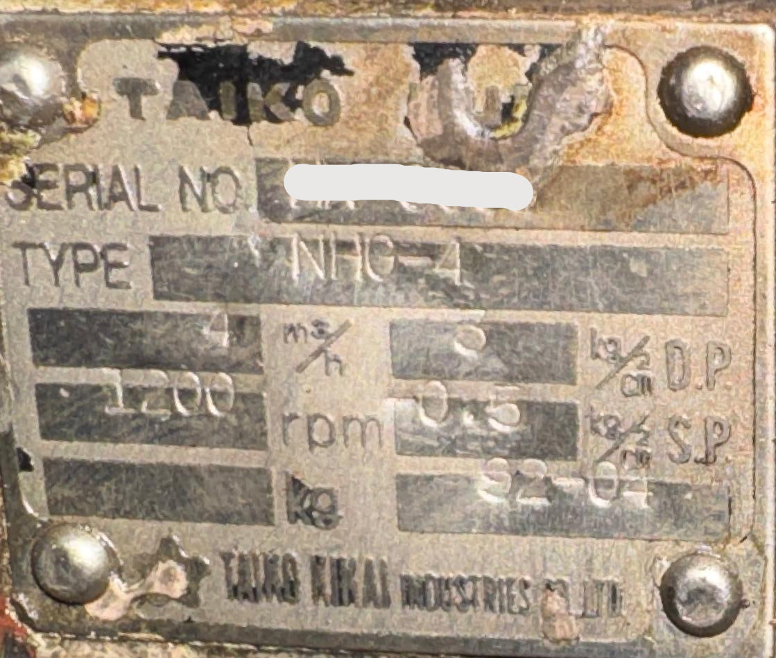 Taiko Kikai NHG-4 Gear Pump