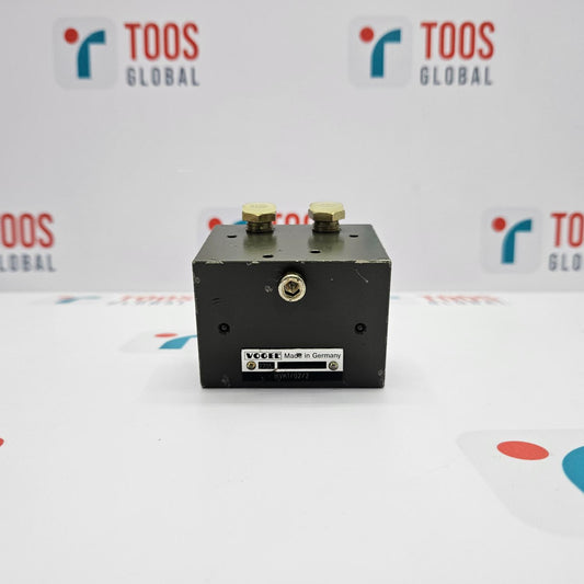 VOGEL BVK1/02/2 BLOCK Black mechanical component on a white background with blurred branding.