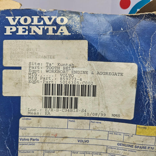 VOLVO PENTA 859773-4 TOOTH BELT 859773 NEW