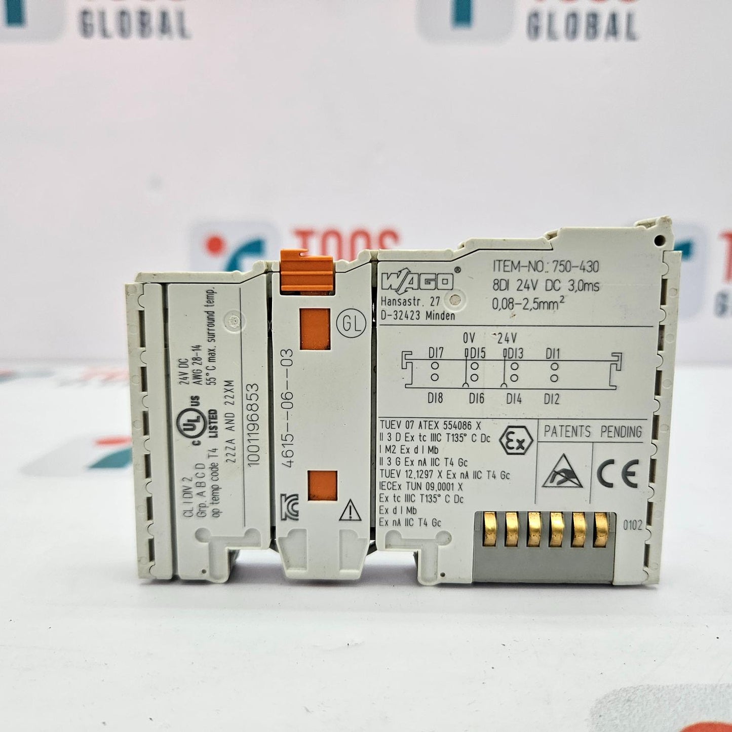 WAGO 750-430 INPUT OUTPUT MODULE 24VDC LOT OF 3