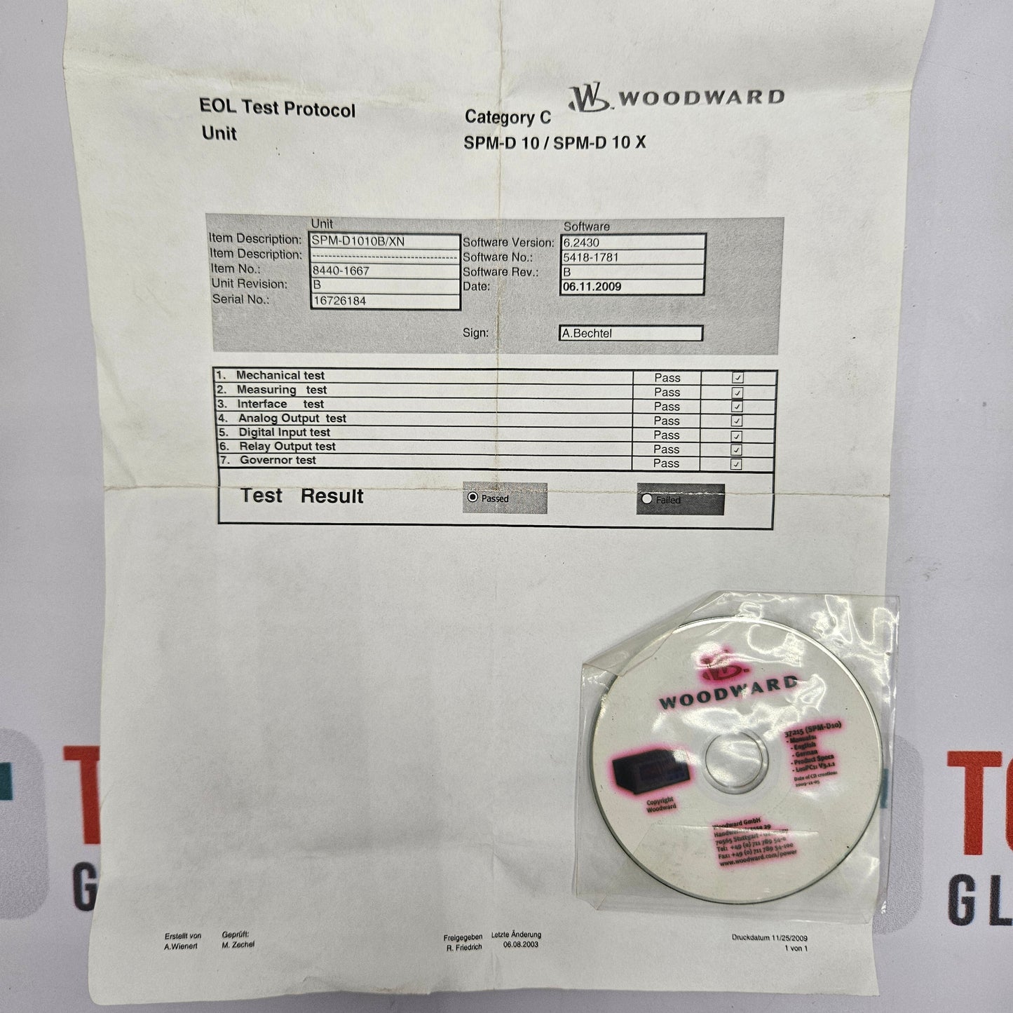 WOODWARD 8440-1667 REV B SPM-D1010B/XN