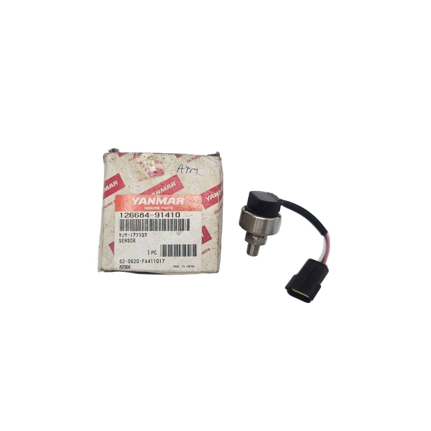 Yanmar sensor and packaging on a white background