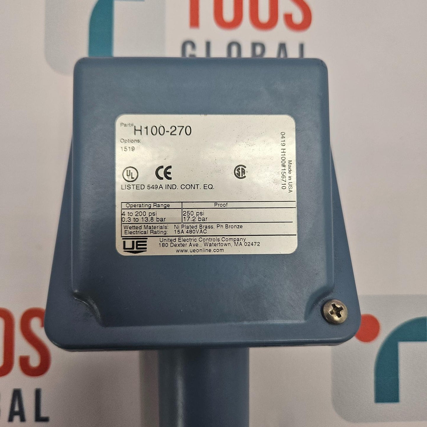 UNITED ELECTRIC H100-270 DIFFERENTIAL PRESSURE SWITCH NEW