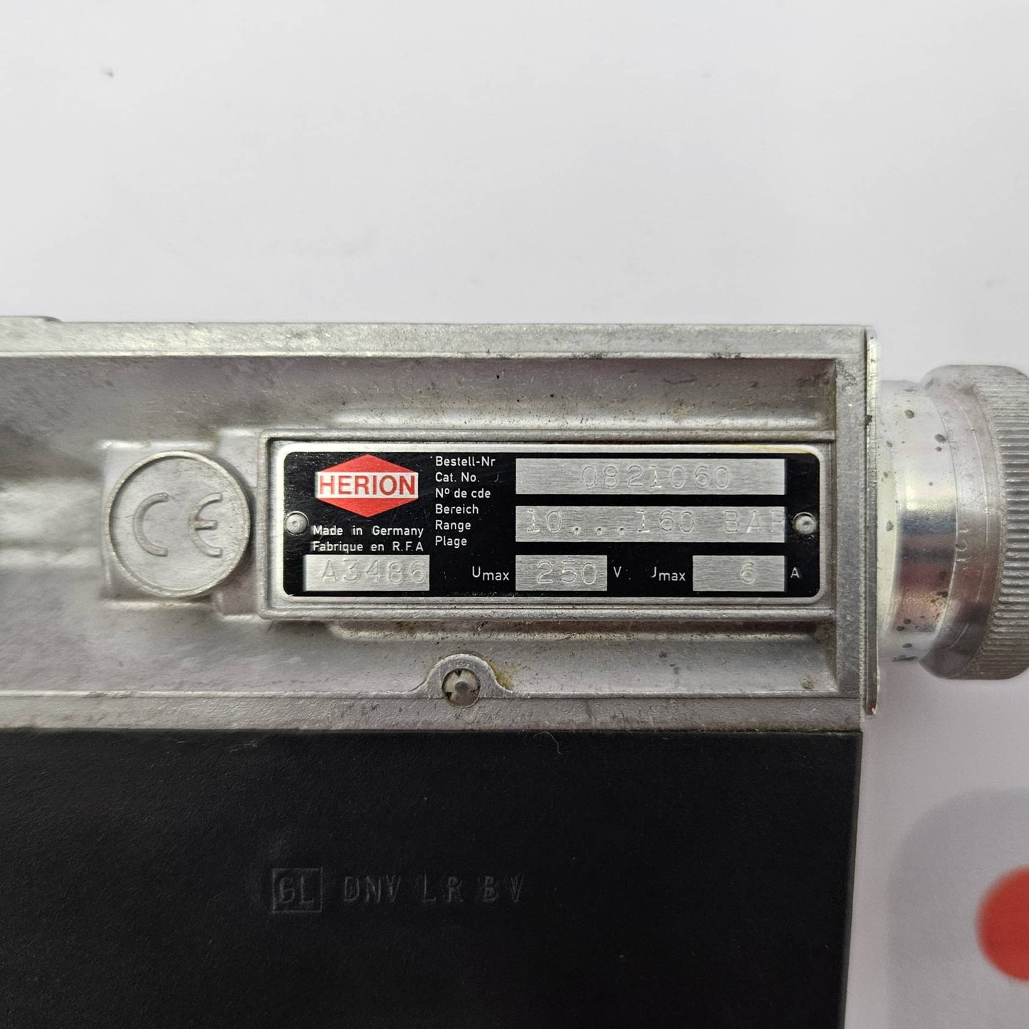 NORGREN HERION 0821060 ELECTRO MECHANICAL PRESSURE SWITCH 10...160BAR 250V 6A