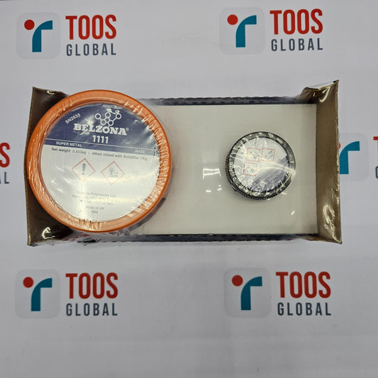BELZONA 1111 SUPER METAL BASE AND SOLIDIFIER 1KG A packaged product labeled as BELZONA SUPER METAL BASE SOLIDIFIER 1KG, with the brand name visible on the packaging.