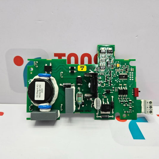 ABB 1SFB527068D7084 CIRCUIT BOARD Green electronic circuit board with various components on a white background