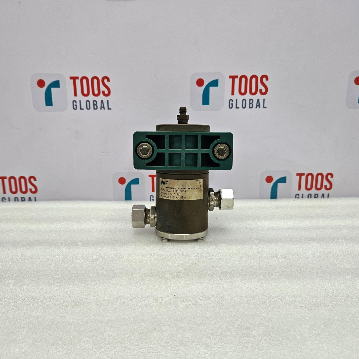 Mechanical valve component on a white background with 'TOOS GLOBAL' branding.