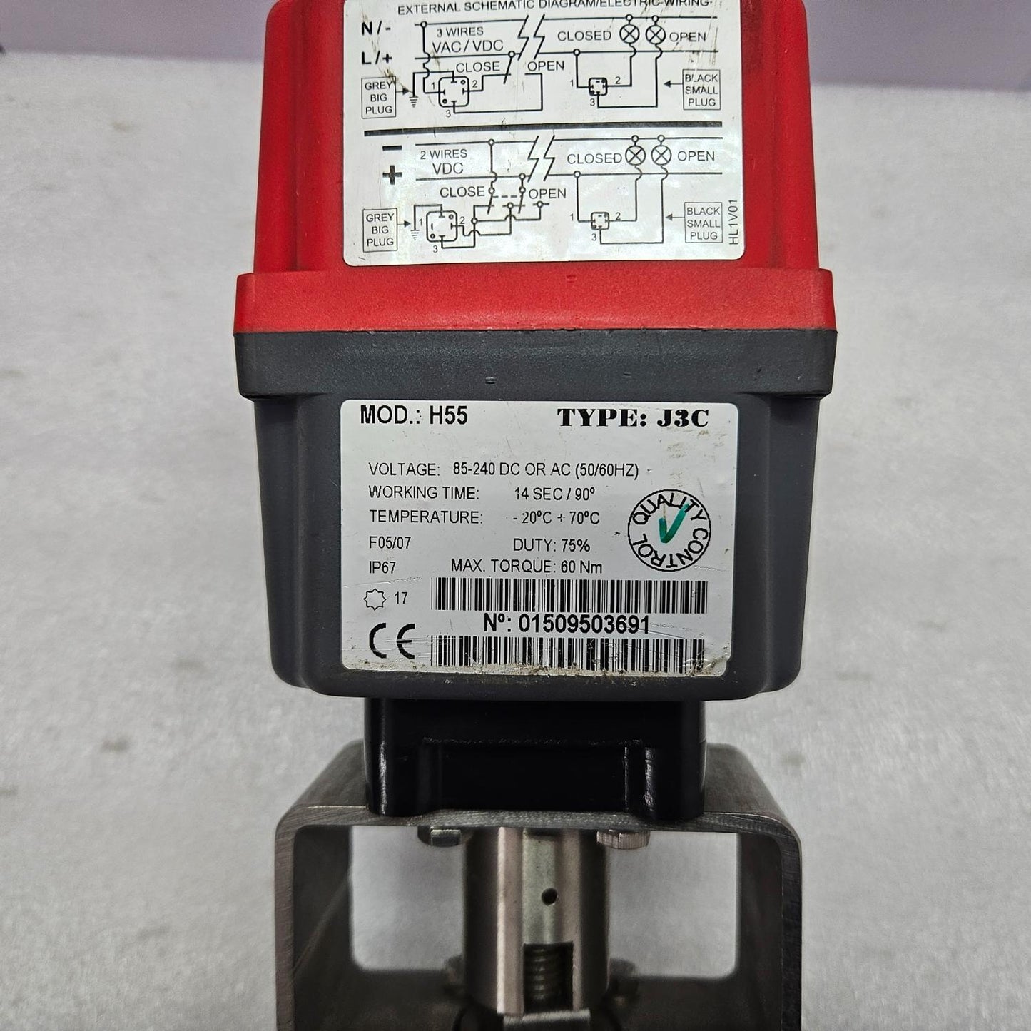 J+J J3C H55 ELECTRIC ACTUATOR WITH VALVE NEW