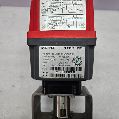 J+J J3C H55 ELECTRIC ACTUATOR WITH VALVE NEW